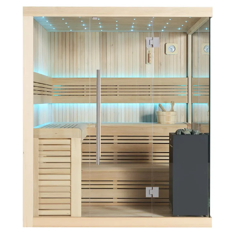 Finse Sauna | Hemlock | 180x180 | 9kW Virta Bi-O | O6660P2 galerijafbeelding 8