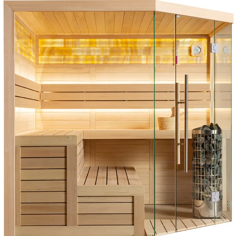 Finse Sauna | Hemlock | 180x180 | 9kW Virta Bi-O | R6176P6 galerijafbeelding 1