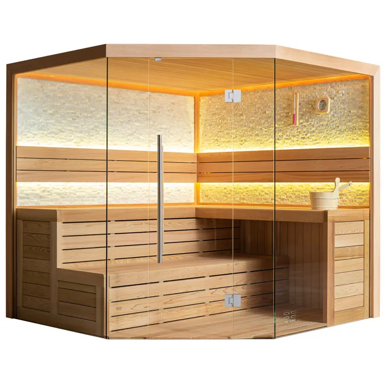 Finse Sauna | Red cedar | 180x180 | 9kW Cilindro | R6156P12 galerijafbeelding 2