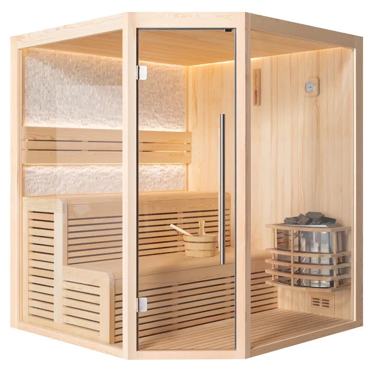 Finse Sauna | Dennen | 160x160 | 6kW Vega | R6366O3 galerijafbeelding 10