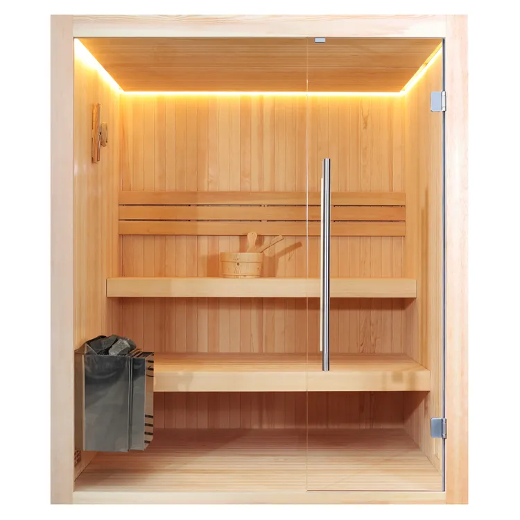 Hoofdafbeelding: Finse Sauna | Dennen | 180x180 | 9kW Viking Bi-O | O6358