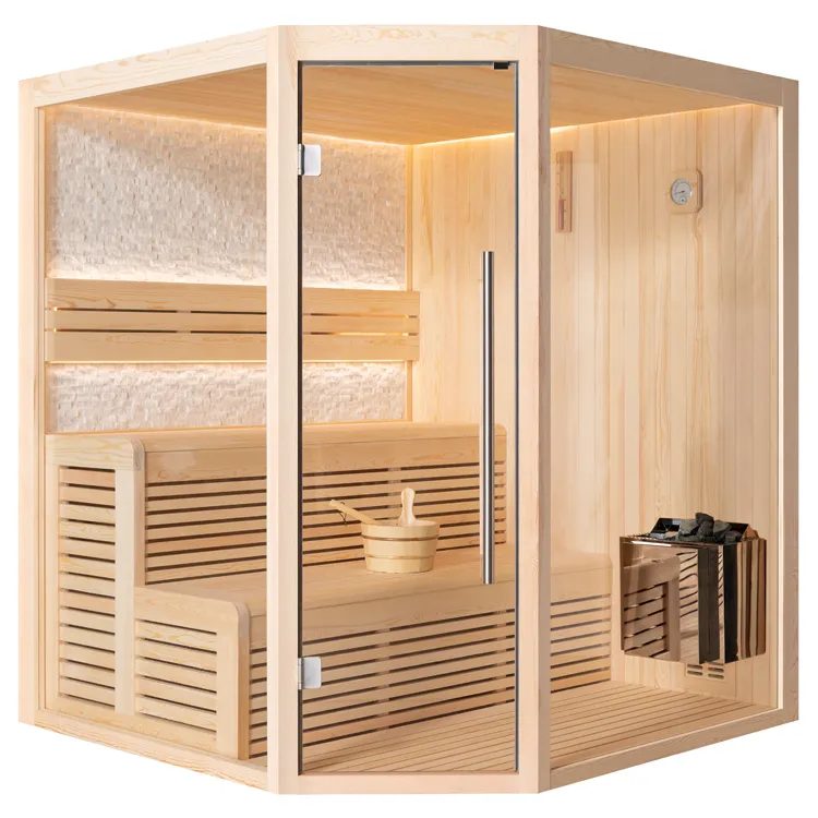 Finse Sauna | Dennen | 160x160 | 6kW Viking Bi-O | O6366O1 galerijafbeelding 10