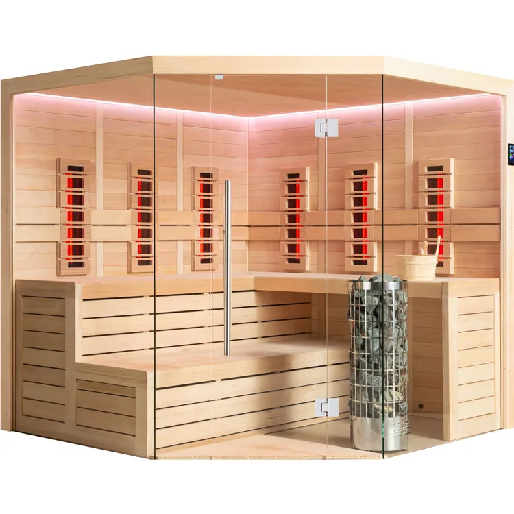 Combi Sauna | Hemlock | 180x180 | 9kW Cilindro | R6166P9 galerijafbeelding 14
