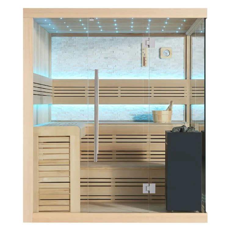 Hoofdafbeelding: Finse Sauna | Hemlock | 180x180 | 9kW Virta Bi-O | O6650P2