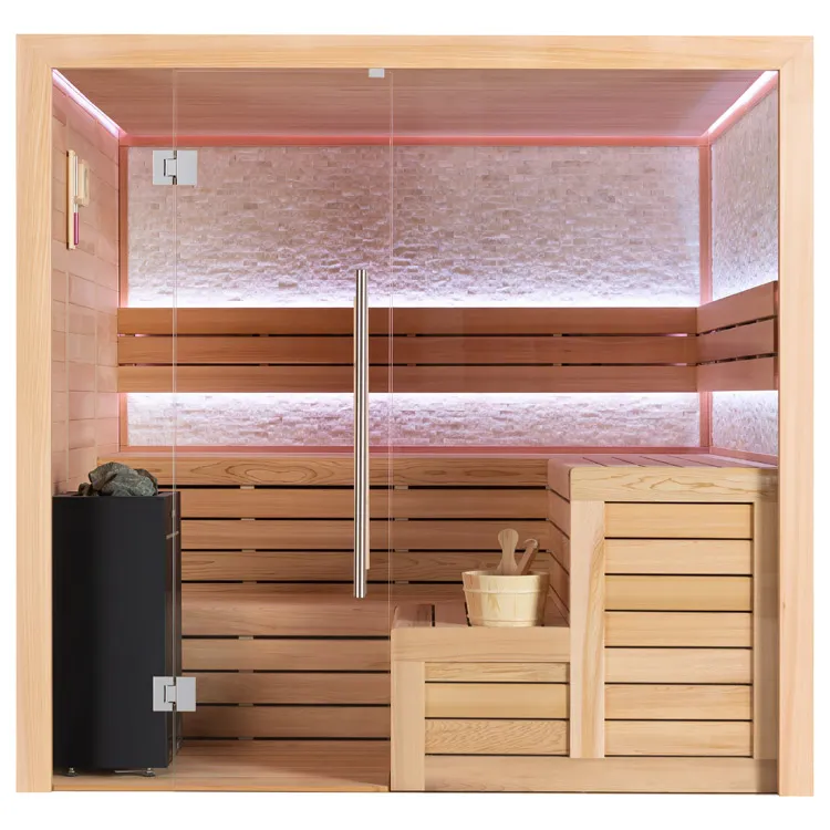 Finse Sauna | Red cedar | 180x180 | 9kW TheWall Bi-O | O6158P1 galerijafbeelding 9