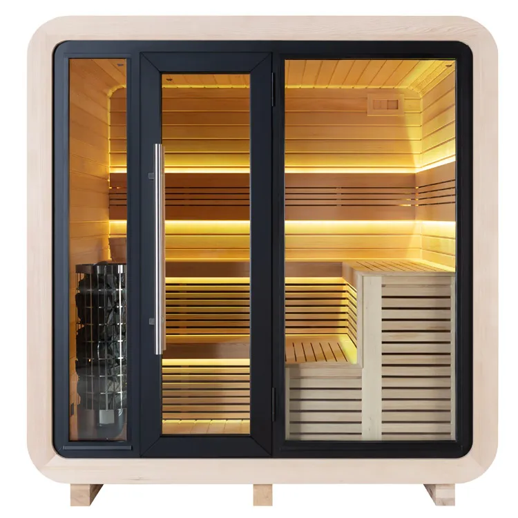 Finse Sauna | Hemlock | 250x250 | 9kW Cilindro | HAXABJA19 galerijafbeelding 11