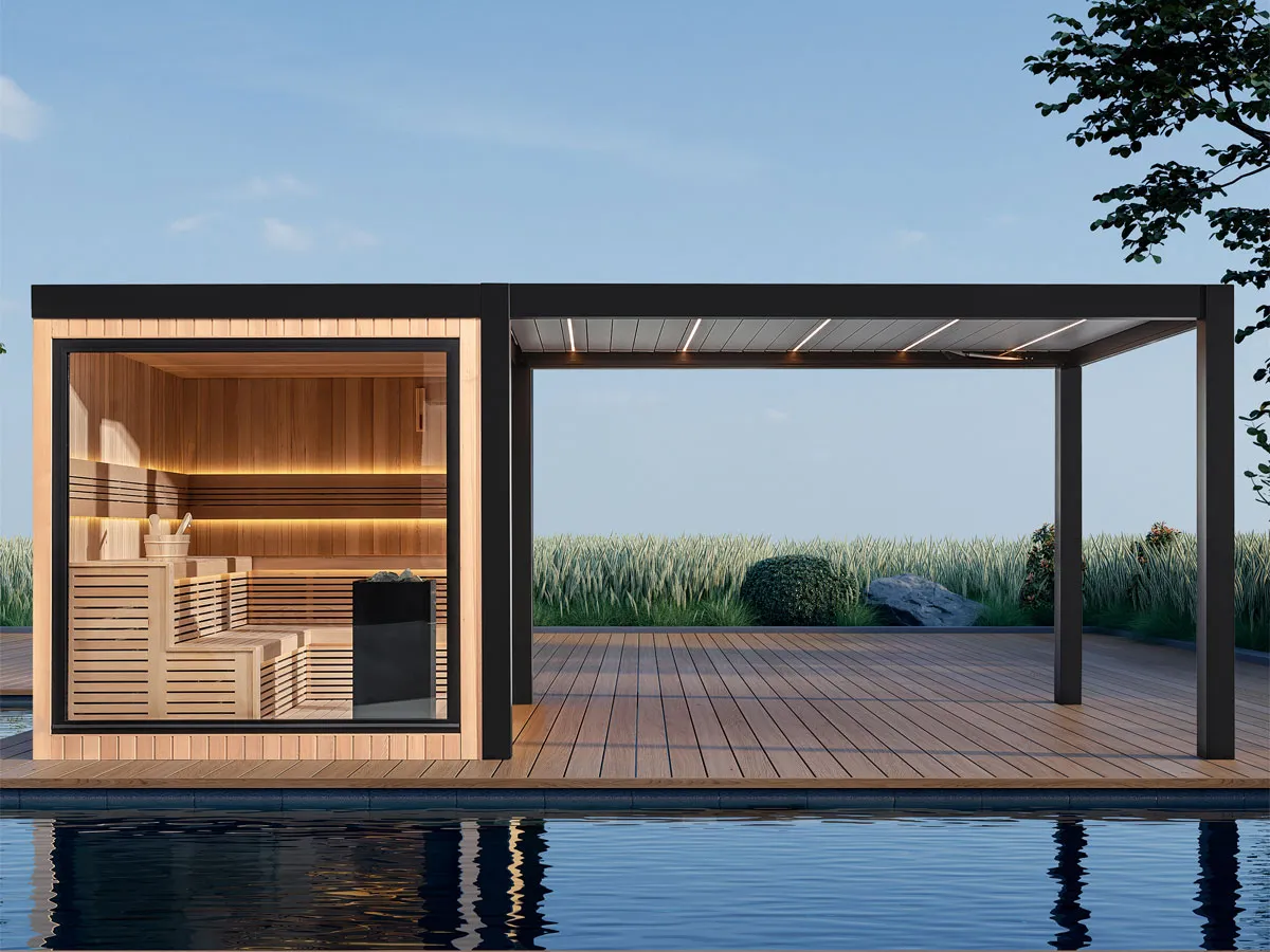 Hoofdafbeelding: Finse Sauna | Hemlock | 300x235 | 12kW EOS Cubo | HAXABJA49