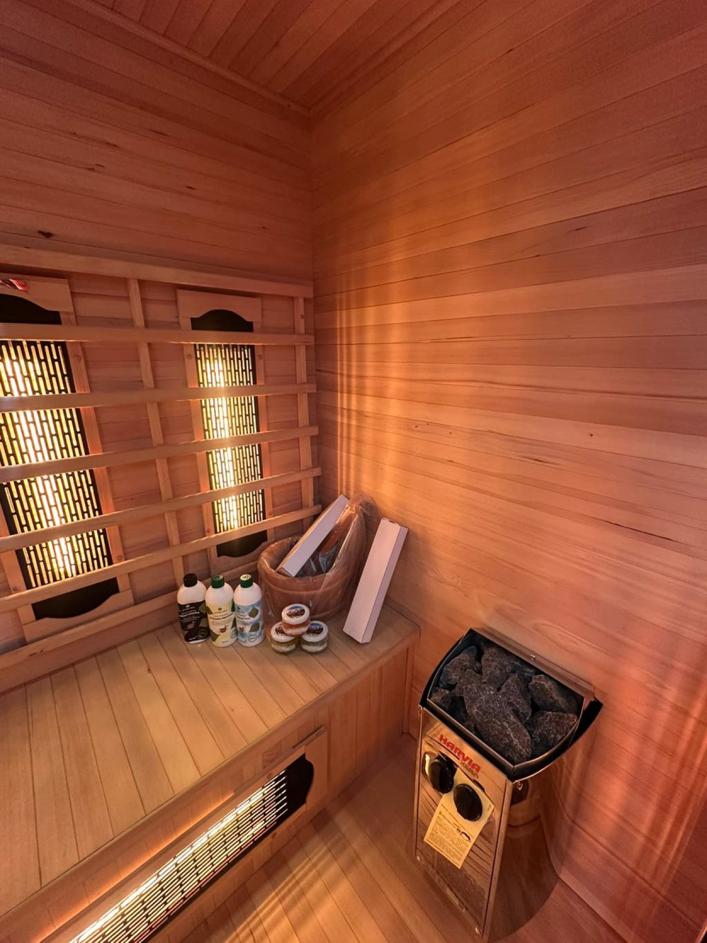Combi Sauna | Full Spectrum | Hemlock | 150x120 | 3,5kW Vega | LZXVE galerijafbeelding 11