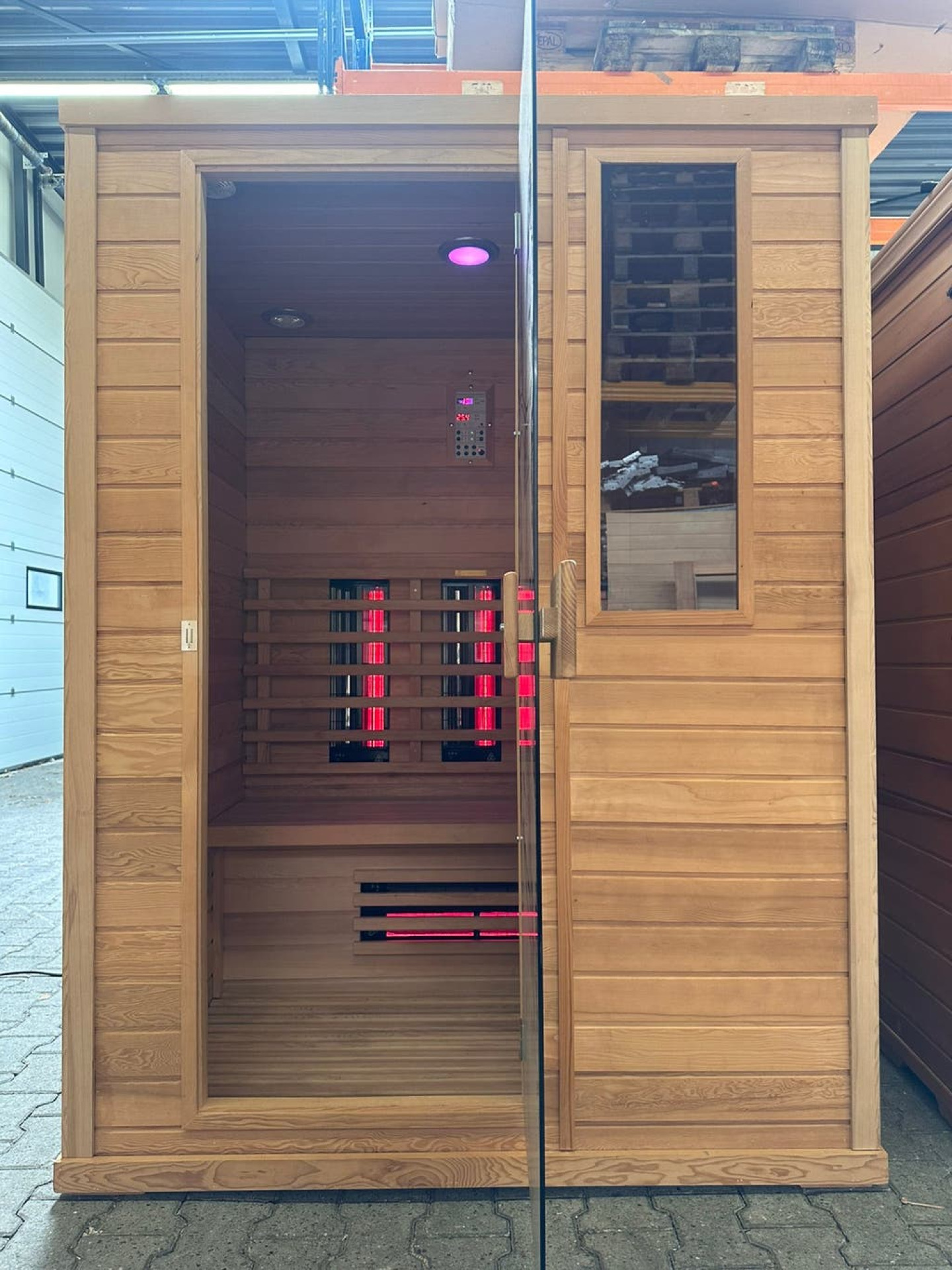 Hoofdafbeelding: Combi Sauna | Duo Golf - Full Spectrum | hemlock | 150x120 | 3XEBL