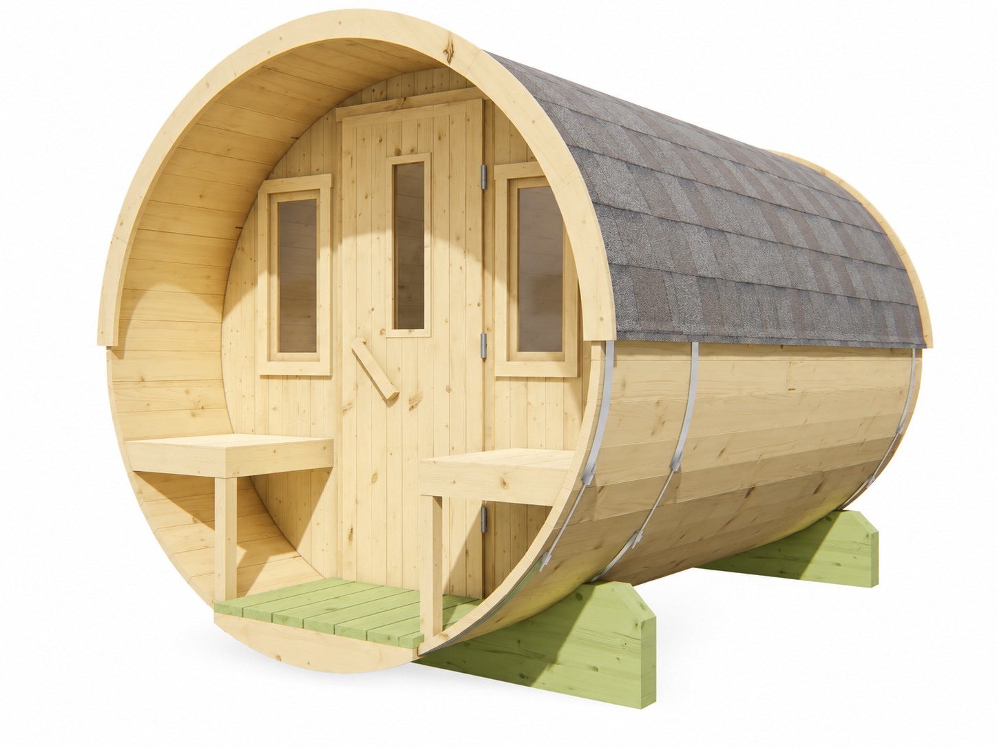 Barrel sauna | Vurenhout | 120x300 | Zonder kachel | VCAL41 galerijafbeelding 4