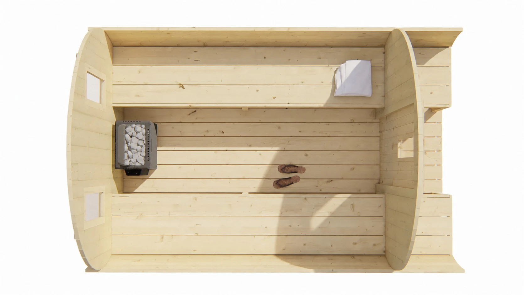 Barrel sauna | Vurenhout | 120x300 | Zonder kachel | VCAL41 galerijafbeelding 5
