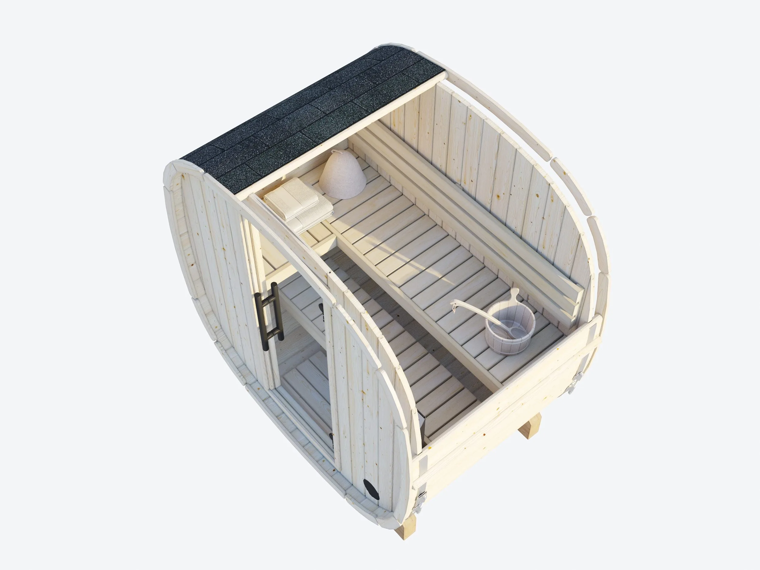 Barrel sauna | Vurenhout | 200x130 | Zonder kachel | FUIUNF galerijafbeelding 5