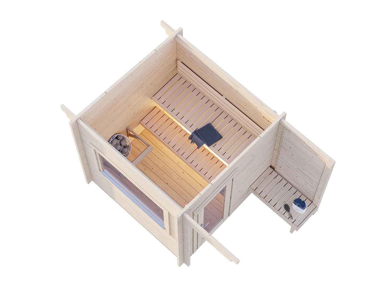 Finse Sauna | Vurenhout | Zonder kachel | MHQ5BB galerijafbeelding 3