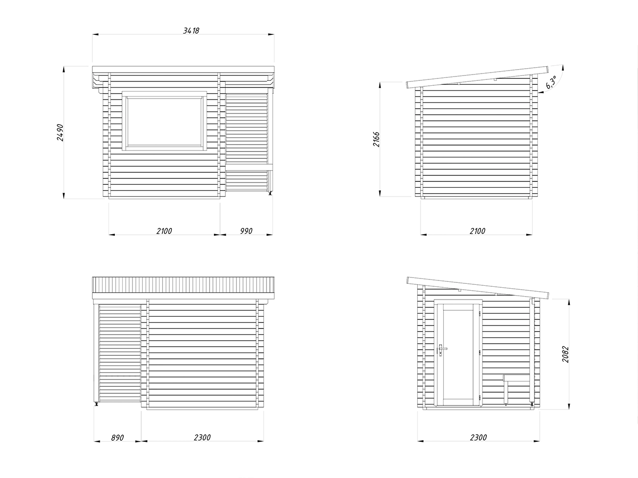 Finse Sauna | Vurenhout | Zonder kachel | MHQ5BB galerijafbeelding 7