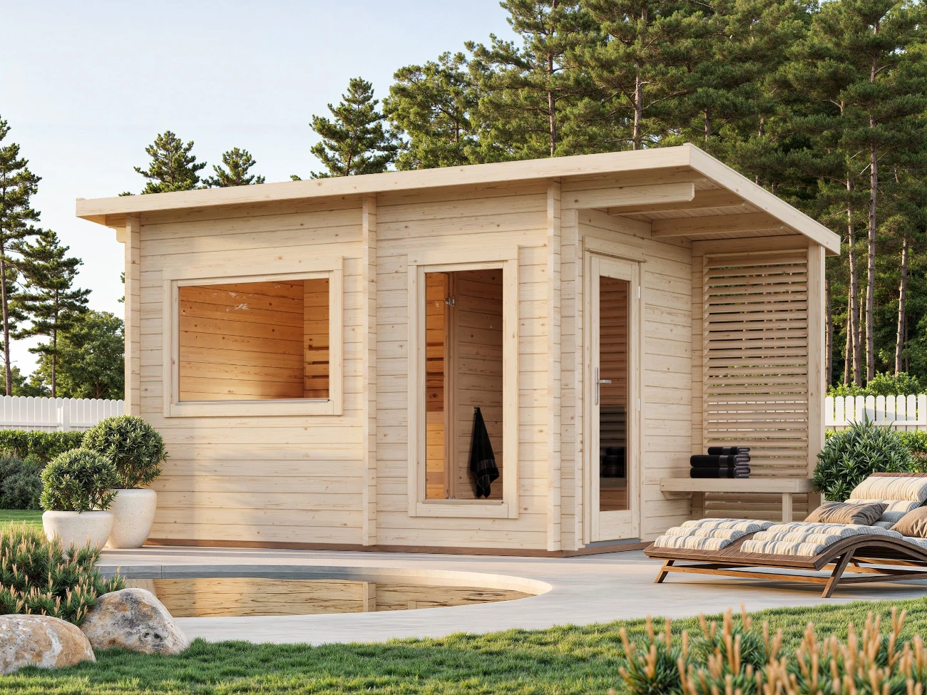 Finse sauna | Vurenhout | Zonder kachel | S0D4QK galerijafbeelding 1