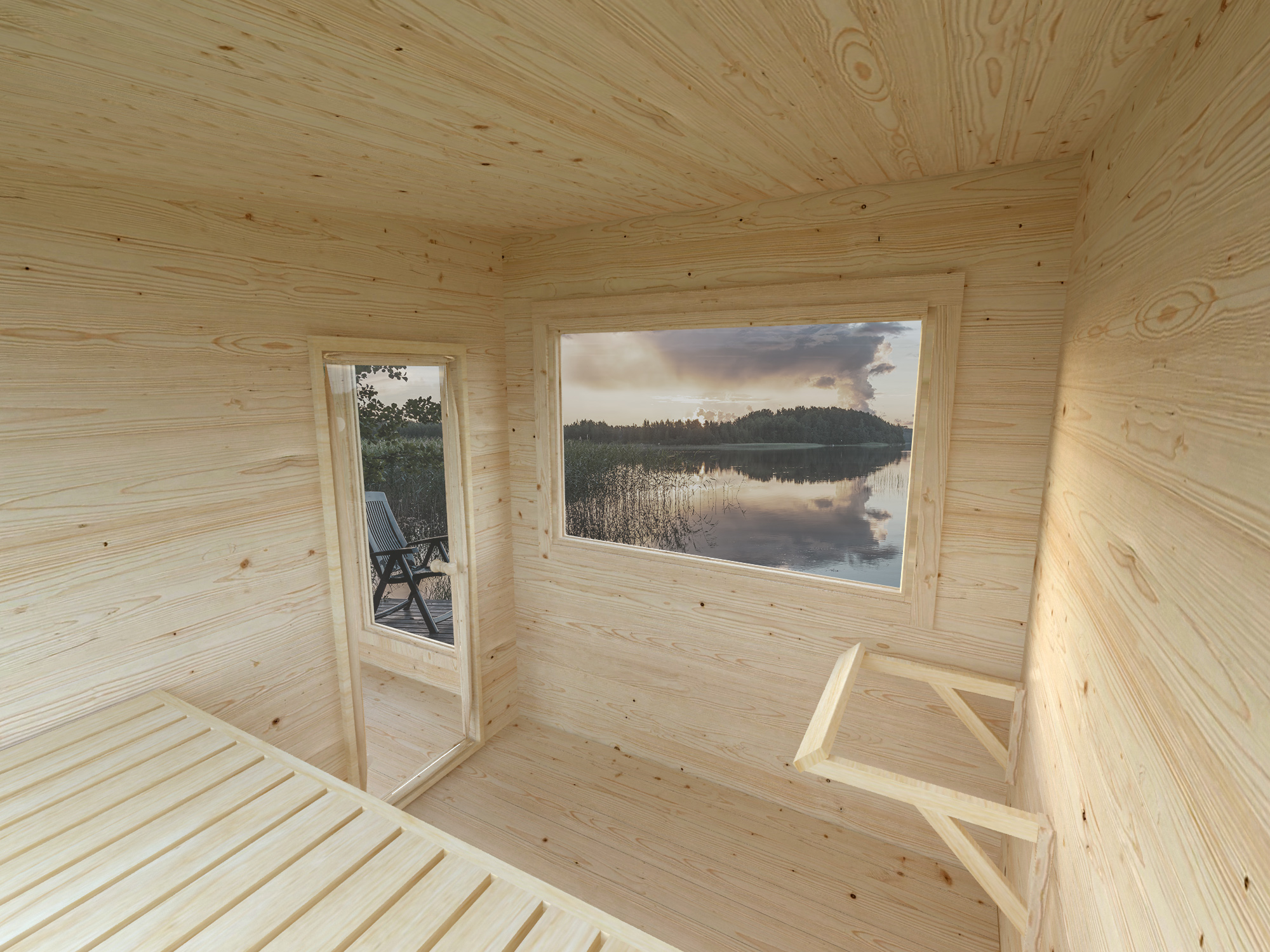 Finse sauna | Vurenhout | Zonder kachel | S0D4QK galerijafbeelding 4