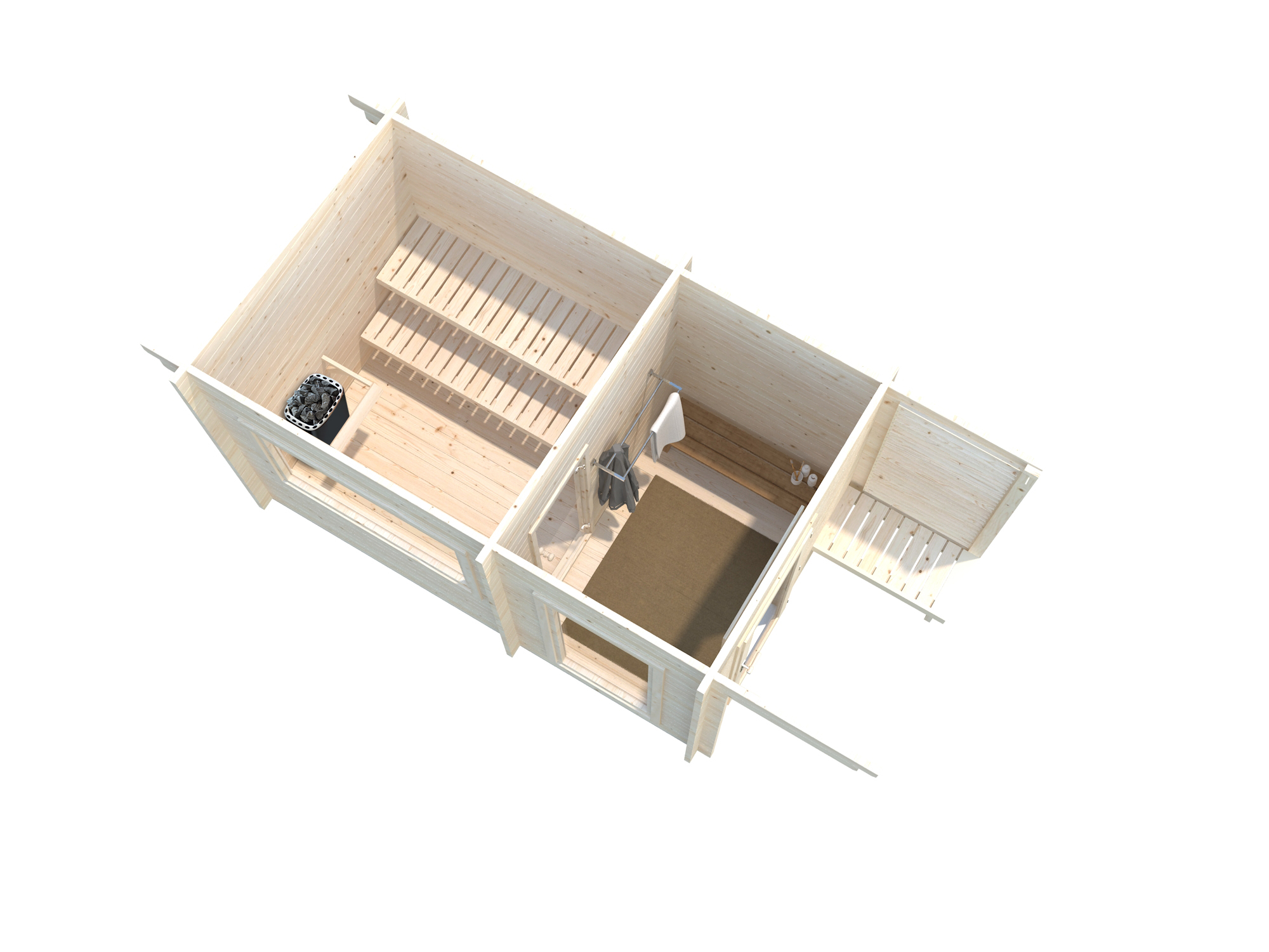 Finse sauna | Vurenhout | Zonder kachel | S0D4QK galerijafbeelding 5