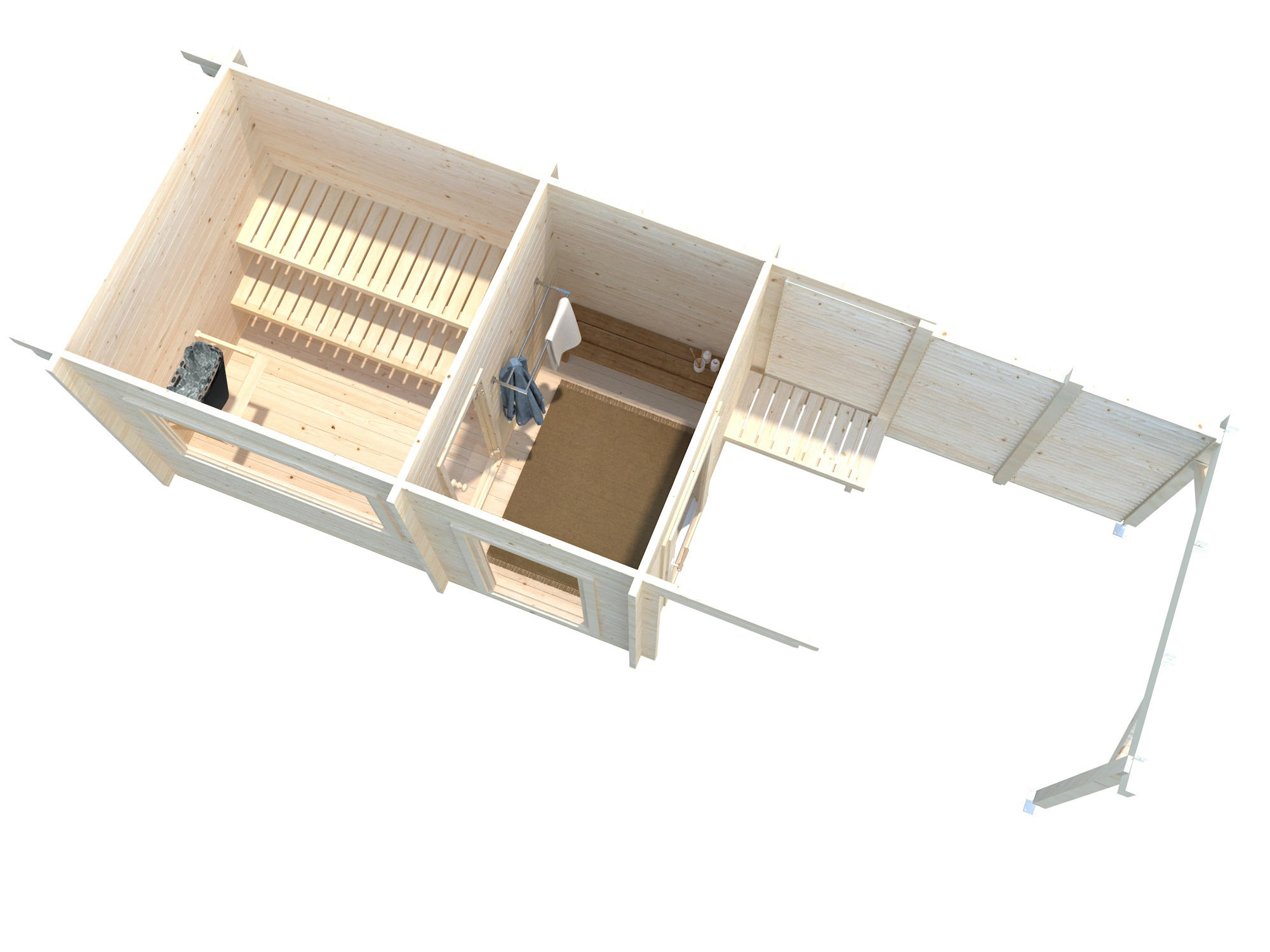 Finse sauna | Vurenhout | Zonder kachel | D3N14C galerijafbeelding 4