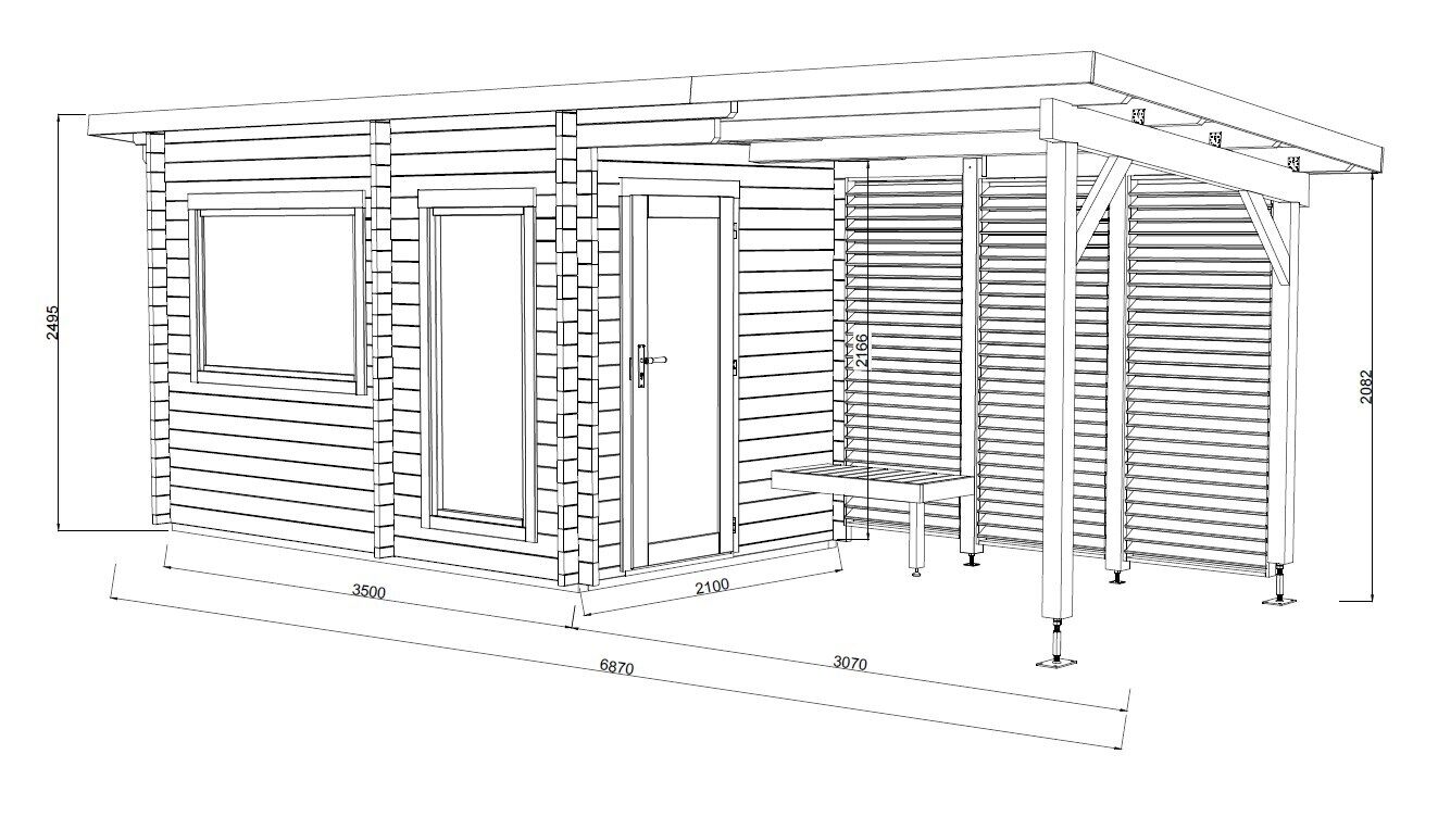 Finse sauna | Vurenhout | Zonder kachel | D3N14C galerijafbeelding 8