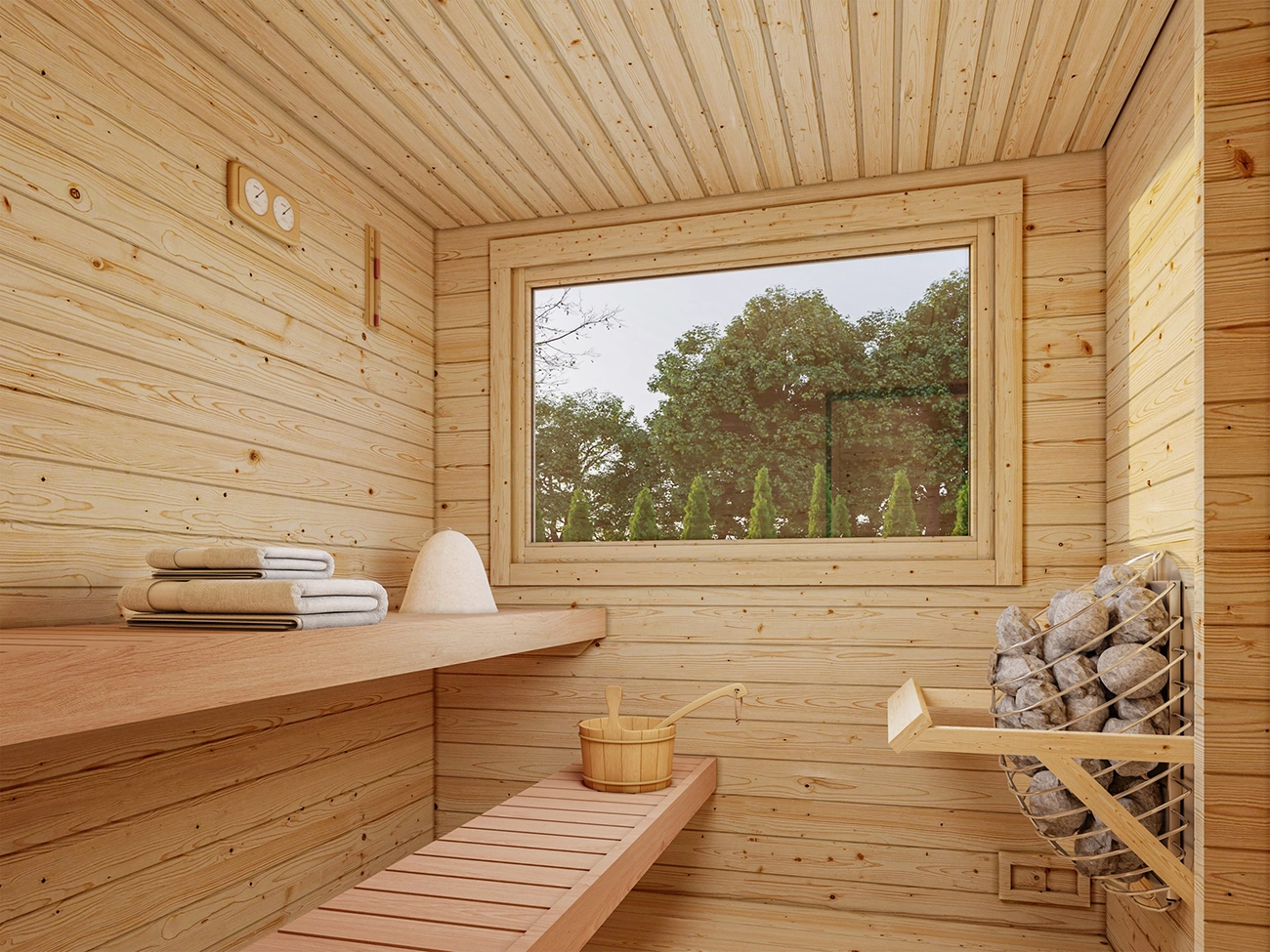 Finse sauna | Vurenhout | Zonder kachel | QUDG0E galerijafbeelding 5