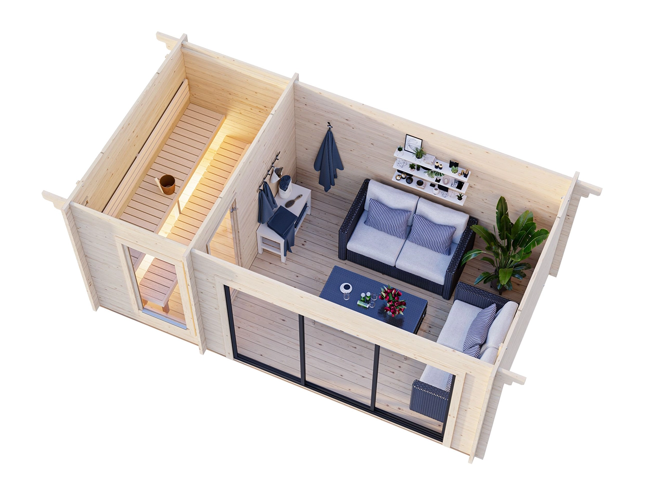 Finse Sauna | Vurenhout | Zonder kachel | UA2HOT galerijafbeelding 3
