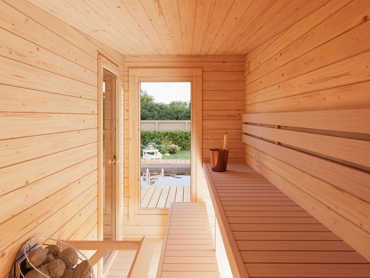 Finse Sauna | Vurenhout | Zonder kachel | UA2HOT galerijafbeelding 4