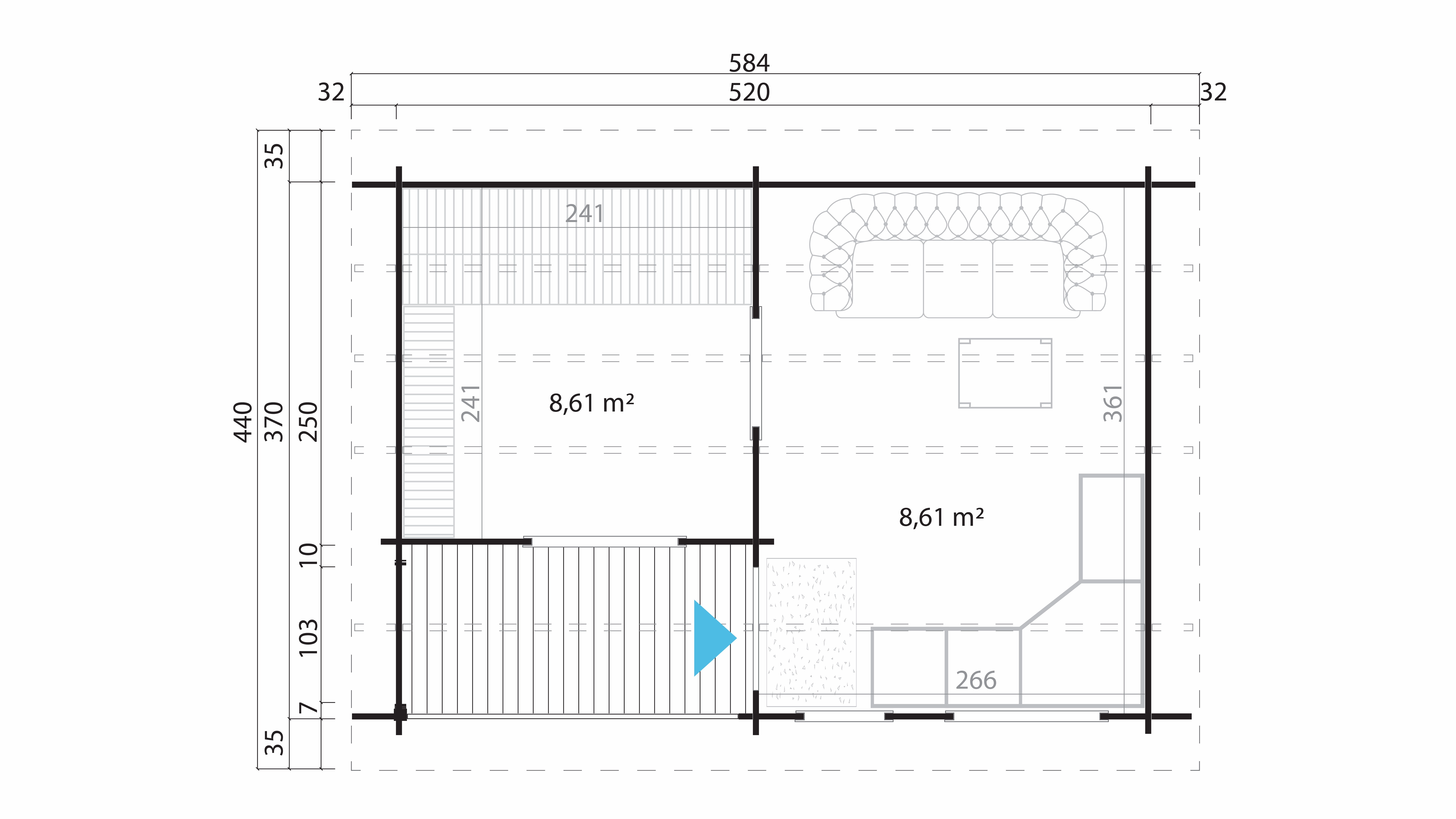 Finse sauna | Spar | Zonder kachel | PZ9AVK galerijafbeelding 2