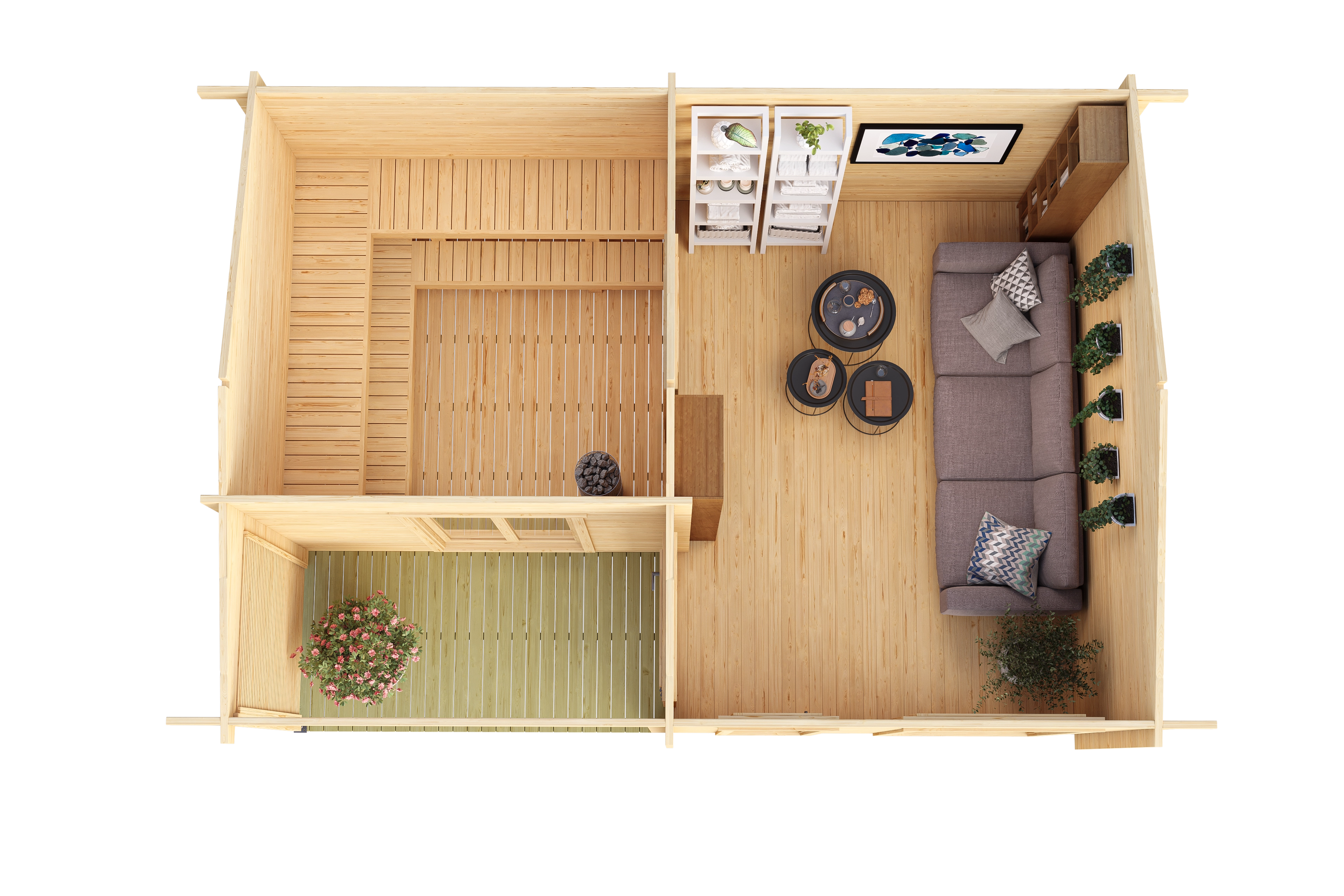 Finse sauna | Spar | Zonder kachel | PZ9AVK galerijafbeelding 3