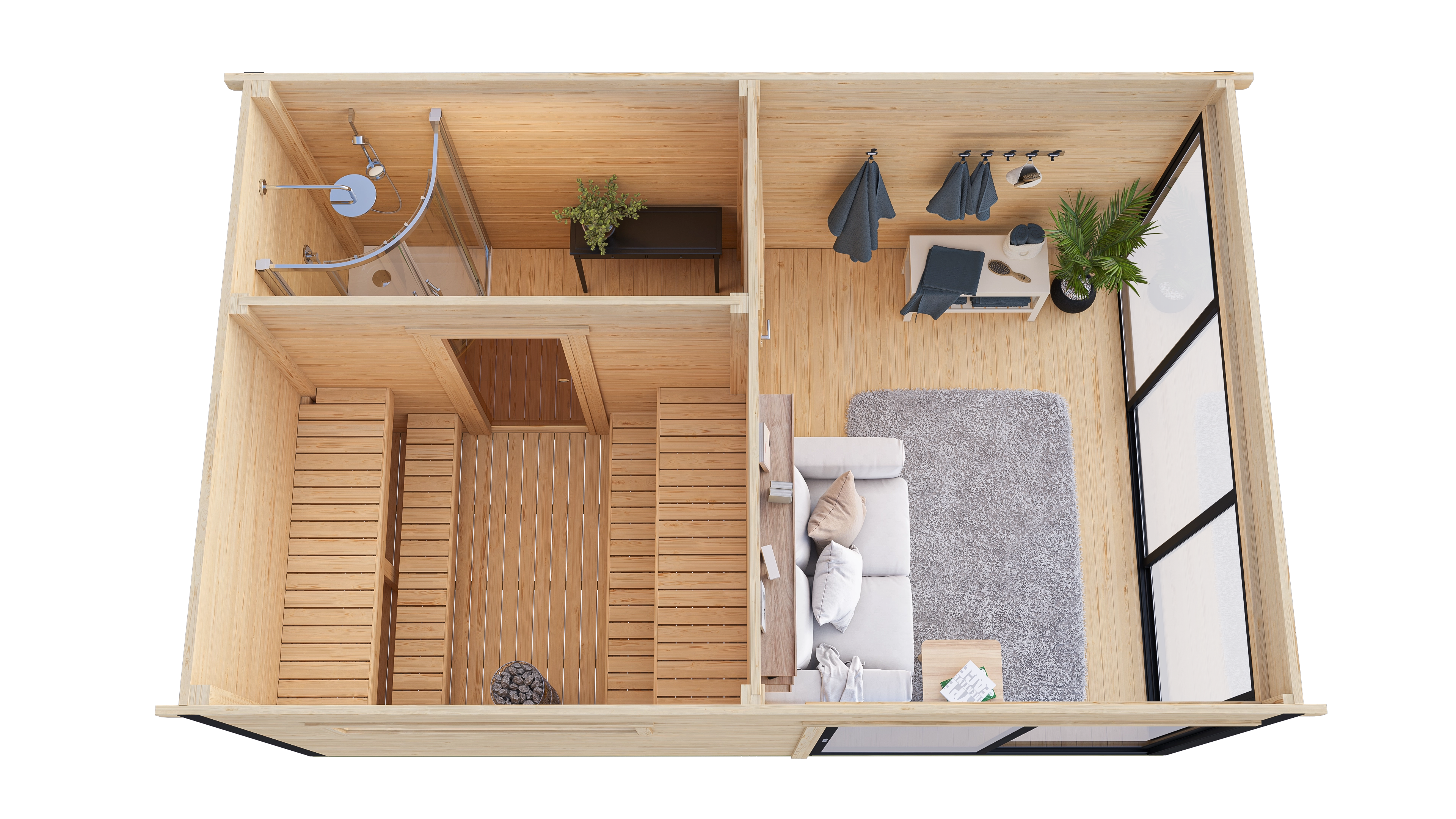 Finse sauna | Spar | Zonder kachel | OVME9J galerijafbeelding 3