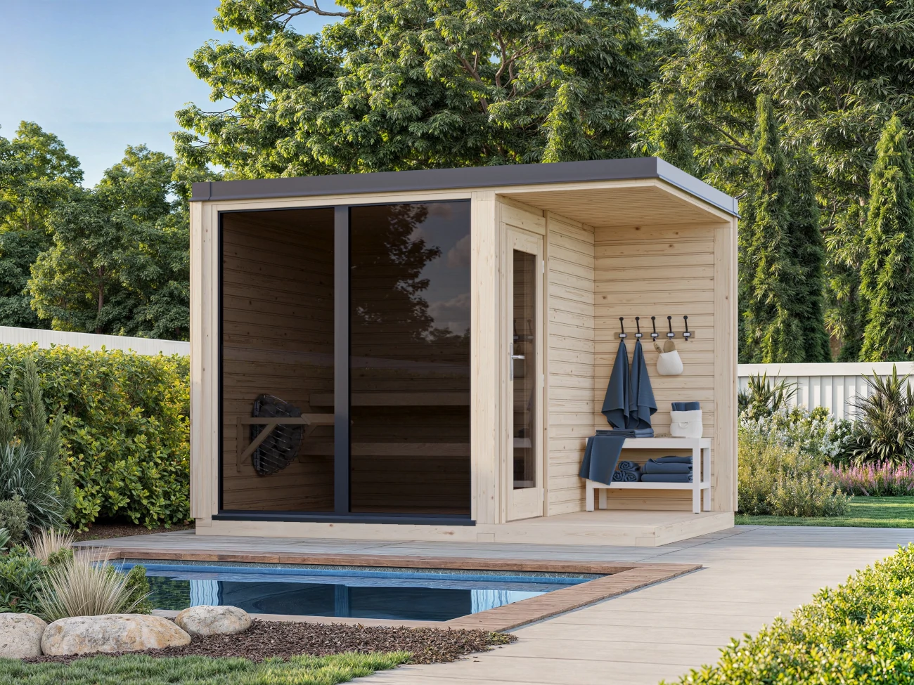 Finse sauna | Vurenhout | Zonder kachel | 32RG8G galerijafbeelding 1