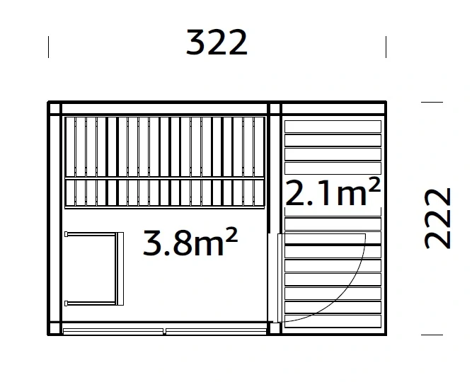 Finse sauna | Vurenhout | Zonder kachel | 32RG8G galerijafbeelding 2