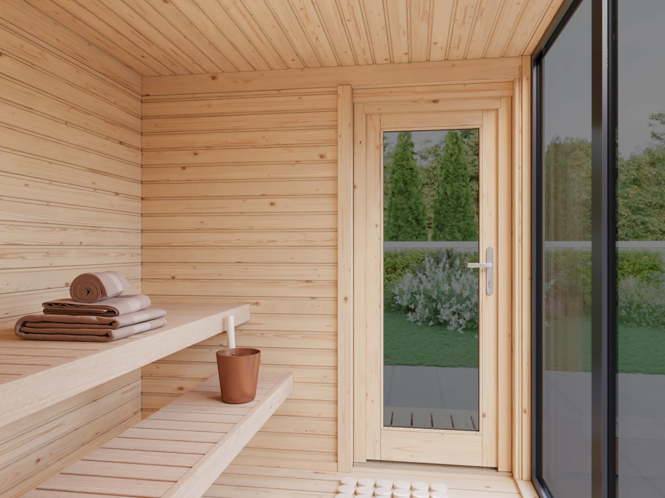 Finse sauna | Vurenhout | Zonder kachel | 32RG8G galerijafbeelding 3