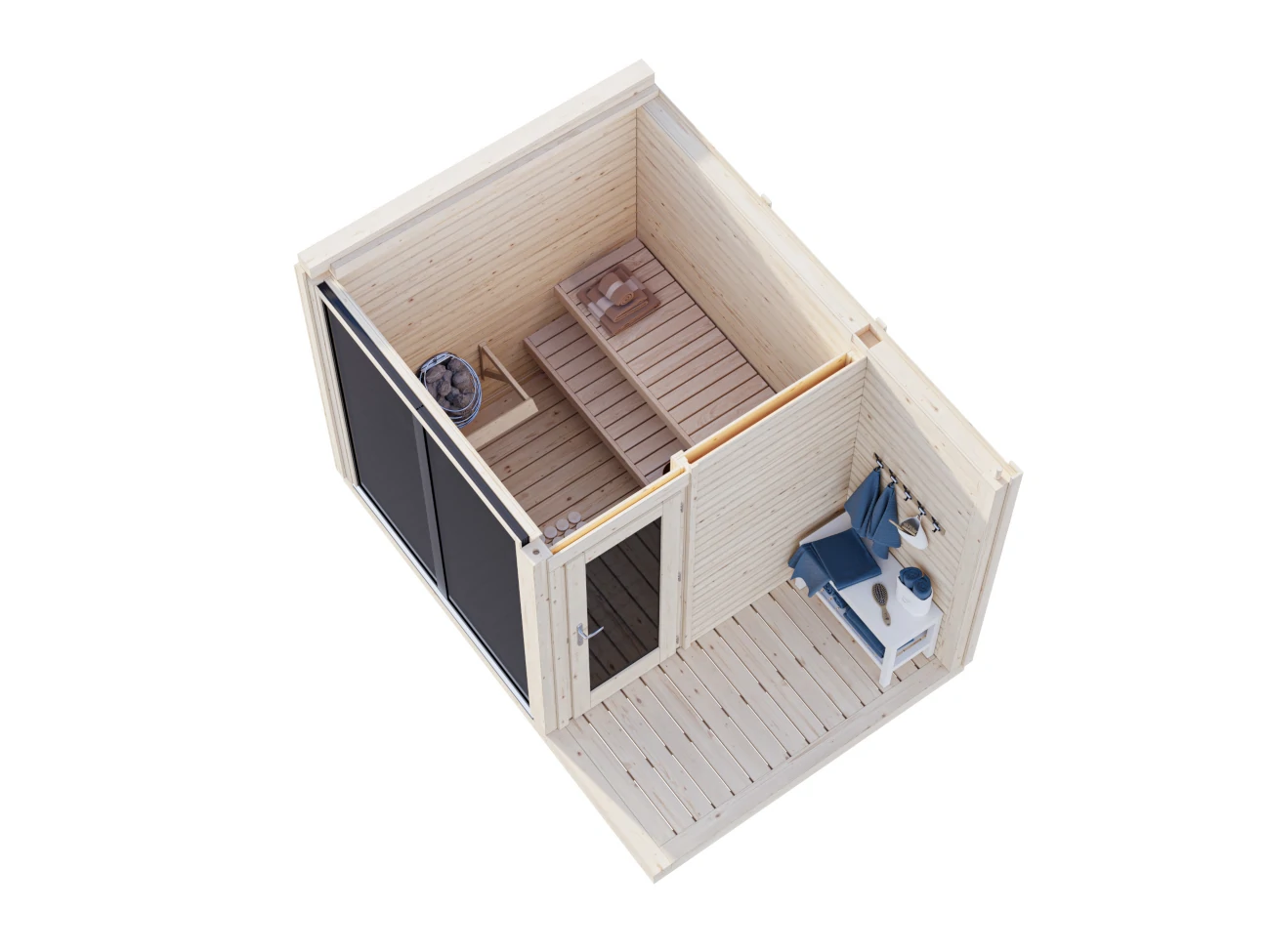 Finse sauna | Vurenhout | Zonder kachel | 32RG8G galerijafbeelding 4