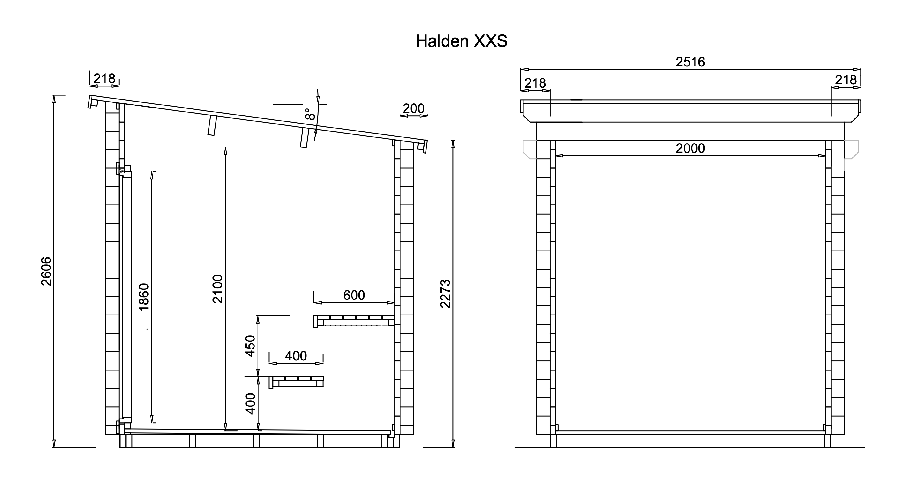 Finse Sauna | Vurenhout | Zonder kachel | GVQ47R galerijafbeelding 3