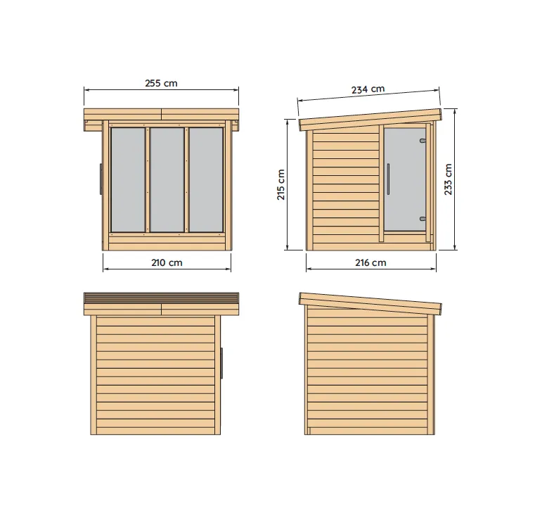 Finse sauna | Vurenhout | Zonder kachel | VXCY1Y galerijafbeelding 2