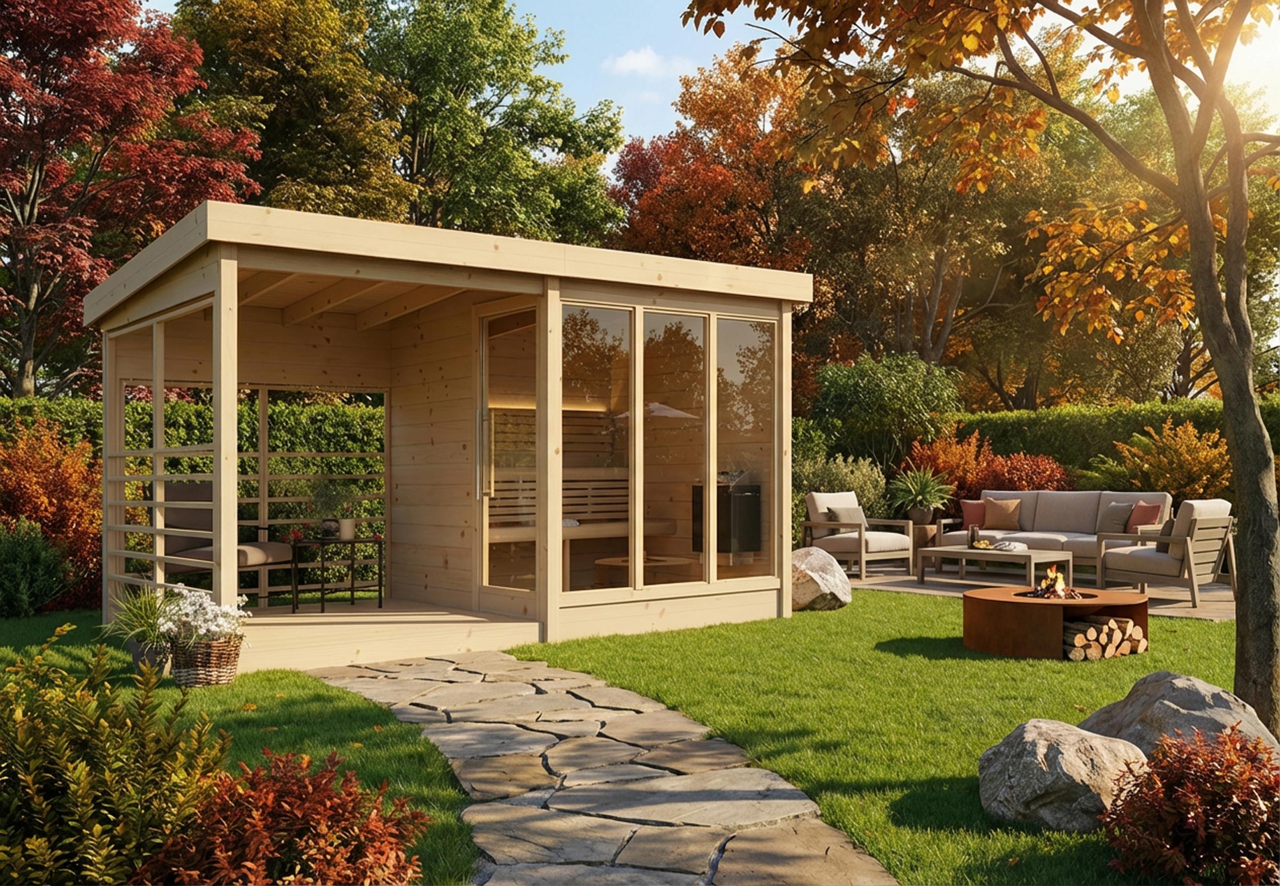 Finse Sauna | Vurenhout | Zonder kachel | VQXTCE galerijafbeelding 1