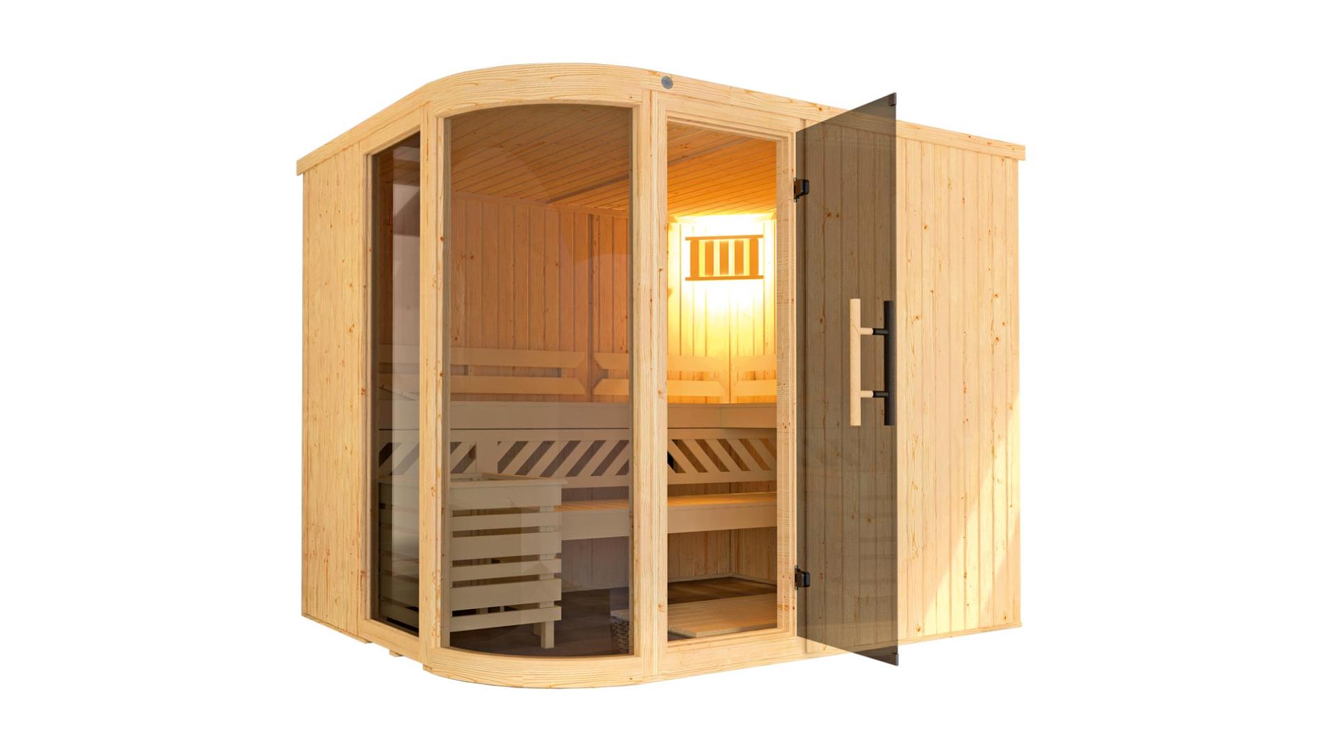 Hoofdafbeelding: Finse Sauna | Vurenhout | 244x194 | 9 kW Klassieke oven | 8EMAI2