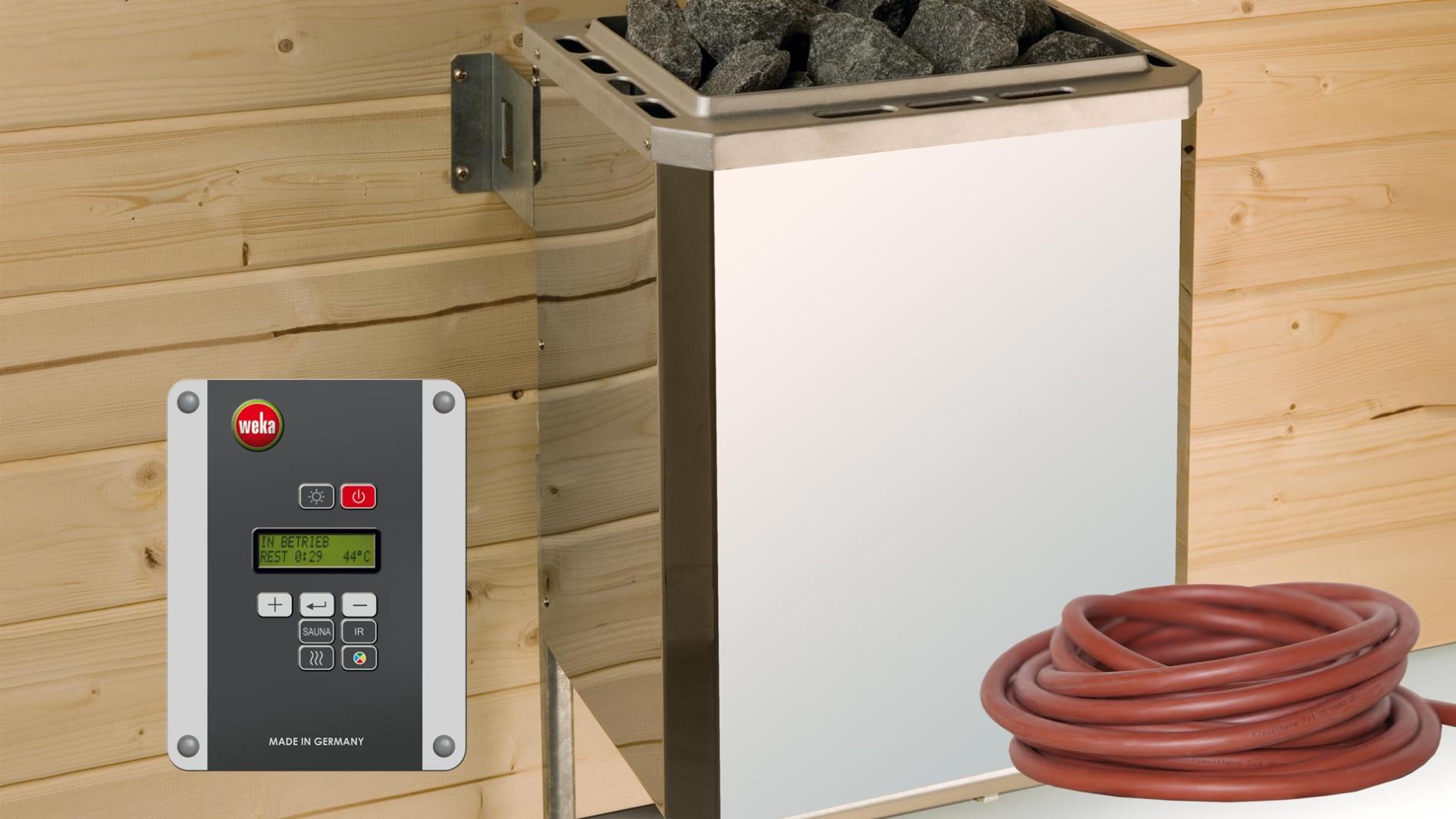 Finse Sauna | Vurenhout | 244x194 | 9 kW Klassieke oven | 8EMAI2 galerijafbeelding 3