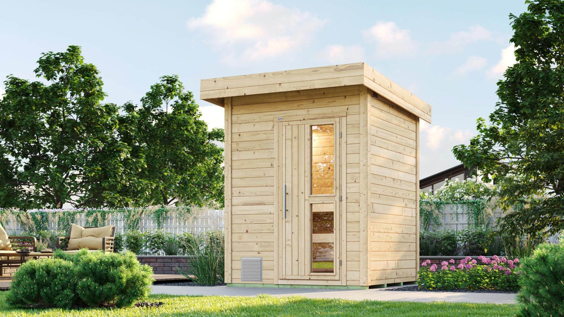 Finse Sauna | Spar | 210x249 | Bescherming voor de kachel | NU6V80 galerijafbeelding 1