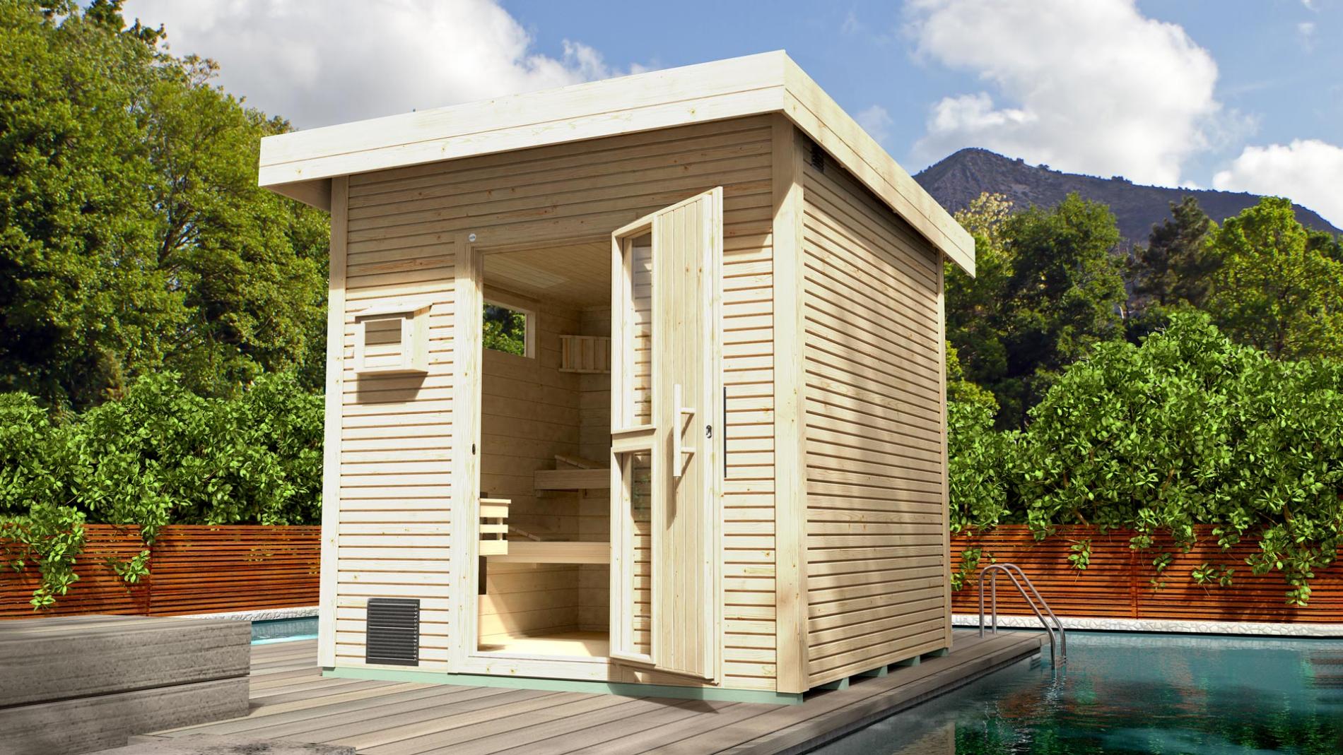 Finse sauna | 263x298 | Zonder kachel | PGS1RN galerijafbeelding 1