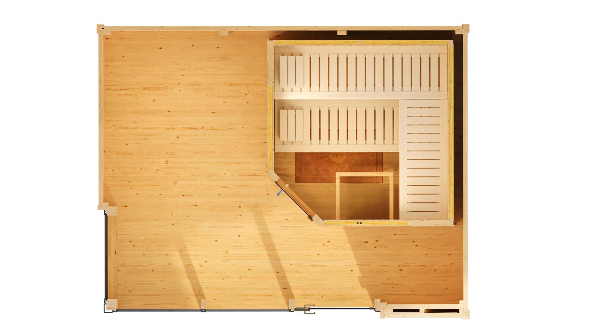 Finse Sauna | Vurenhout | Zonder kachel | G7DNOU galerijafbeelding 3