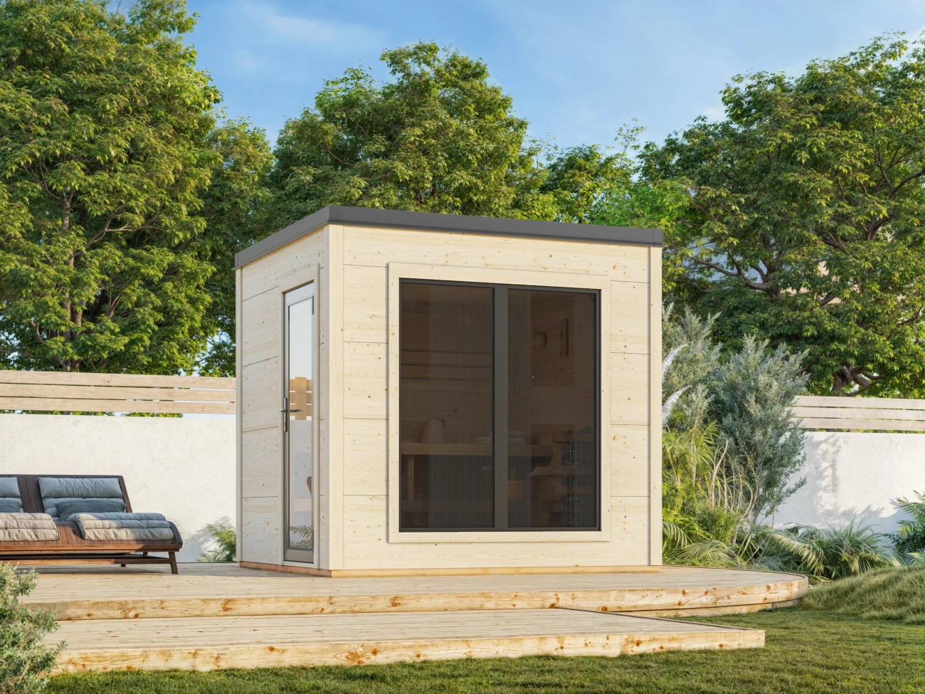 Finse Sauna | Vurenhout | Zonder kachel | ASY00G galerijafbeelding 1