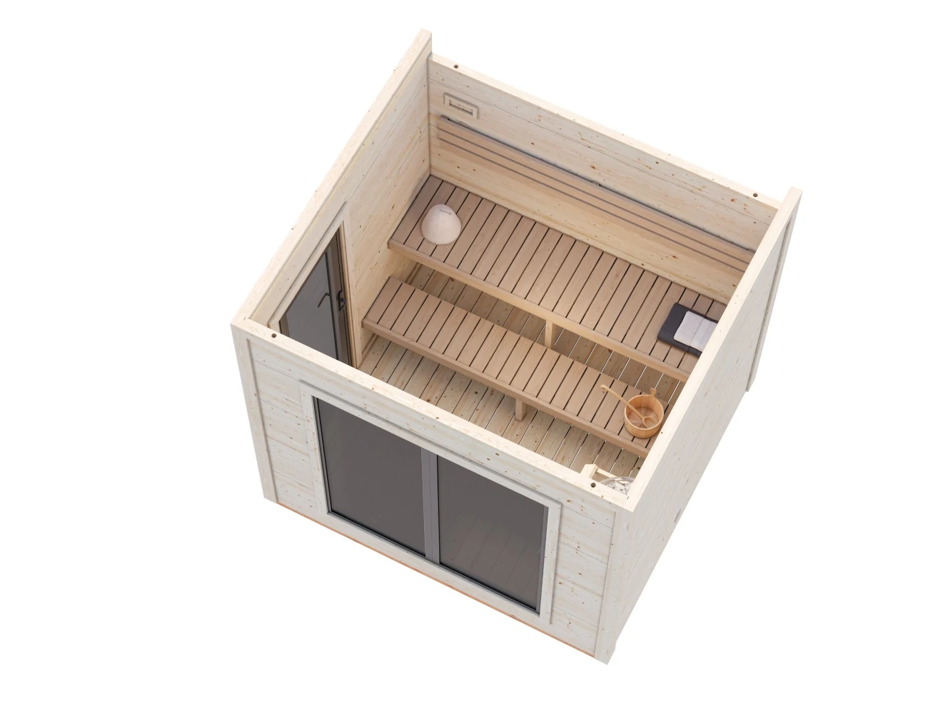 Finse Sauna | Vurenhout | Zonder kachel | ASY00G galerijafbeelding 4