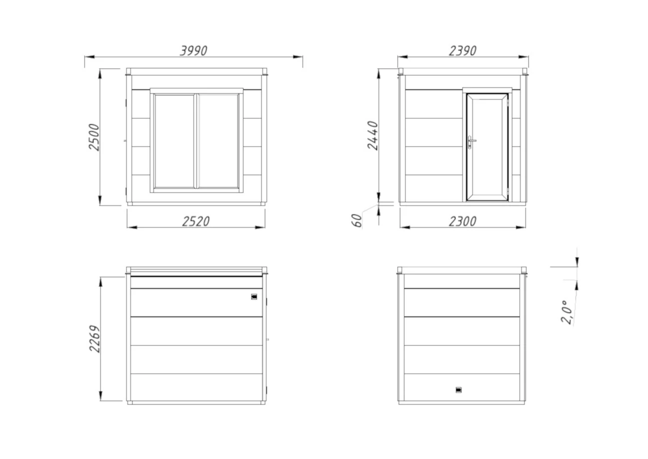 Finse Sauna | Vurenhout | Zonder kachel | ASY00G galerijafbeelding 5