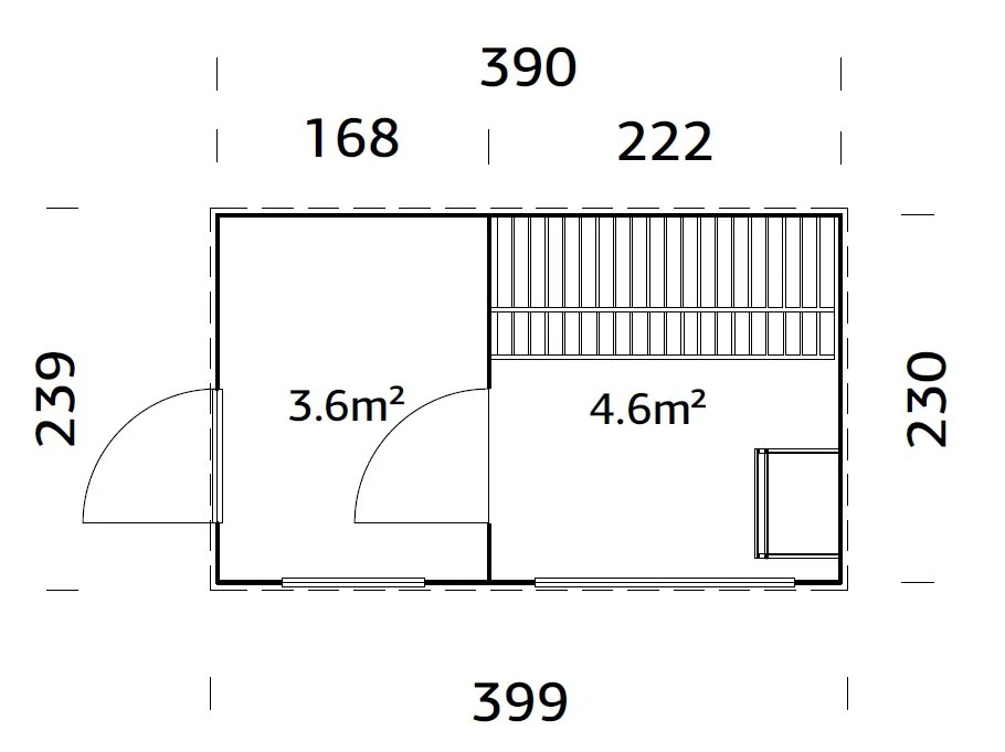 Finse sauna | Vurenhout | Zonder kachel | 7QUI4I galerijafbeelding 2