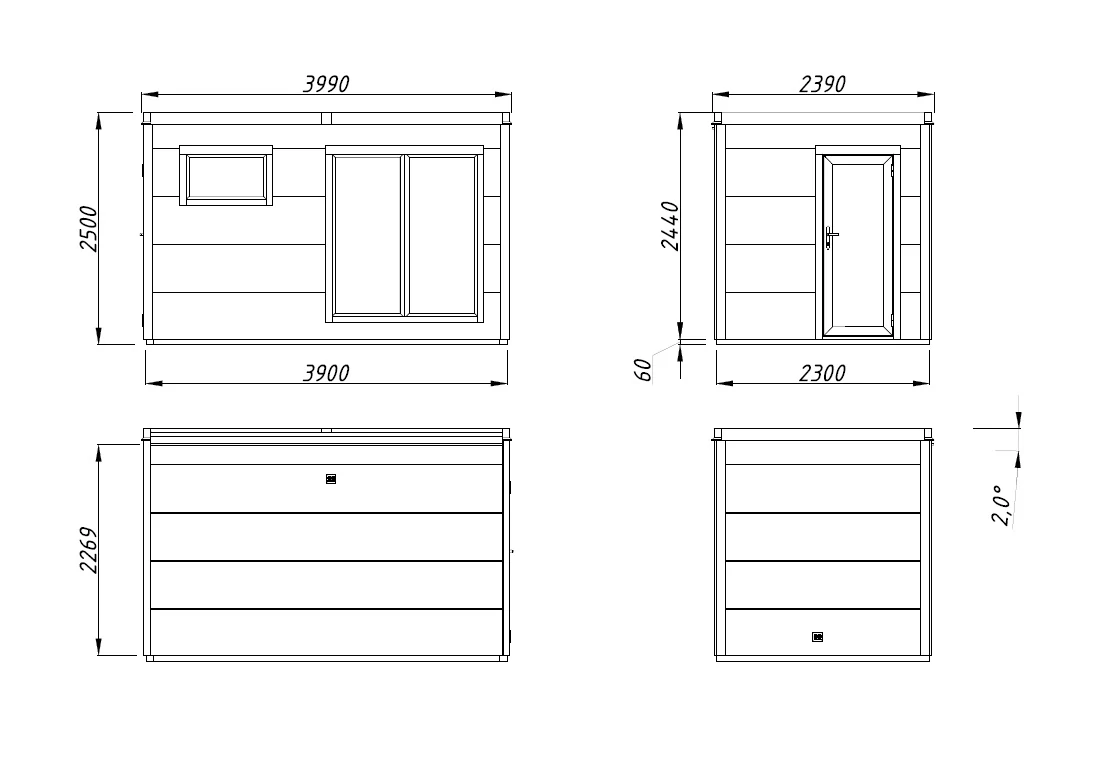 Finse sauna | Vurenhout | Zonder kachel | 7QUI4I galerijafbeelding 5