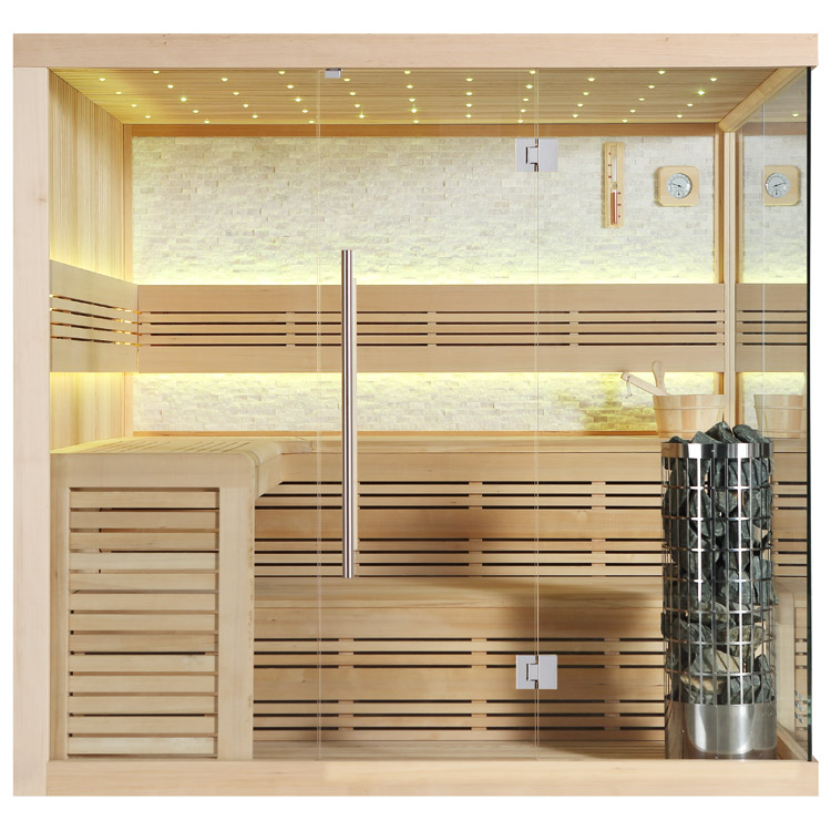 Finse Sauna | Hemlock | 180x180 | 9kW Cilindro | R6650P galerijafbeelding 1