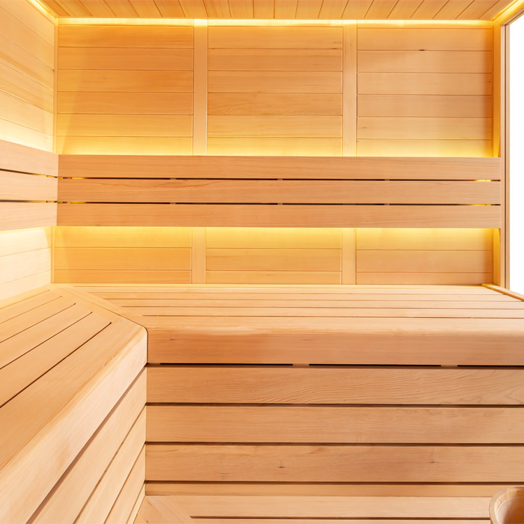 Finse Sauna | Hemlock | 180x180 | 9kW Cilindro | R6168P galerijafbeelding 1