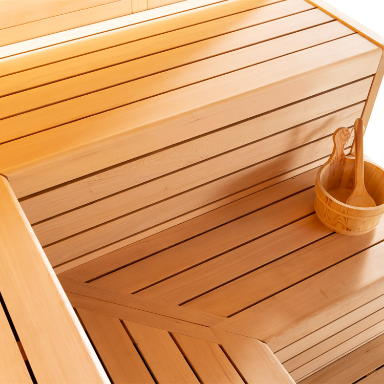 Finse Sauna | Hemlock | 180x180 | 9kW Cilindro | R6178P galerijafbeelding 11