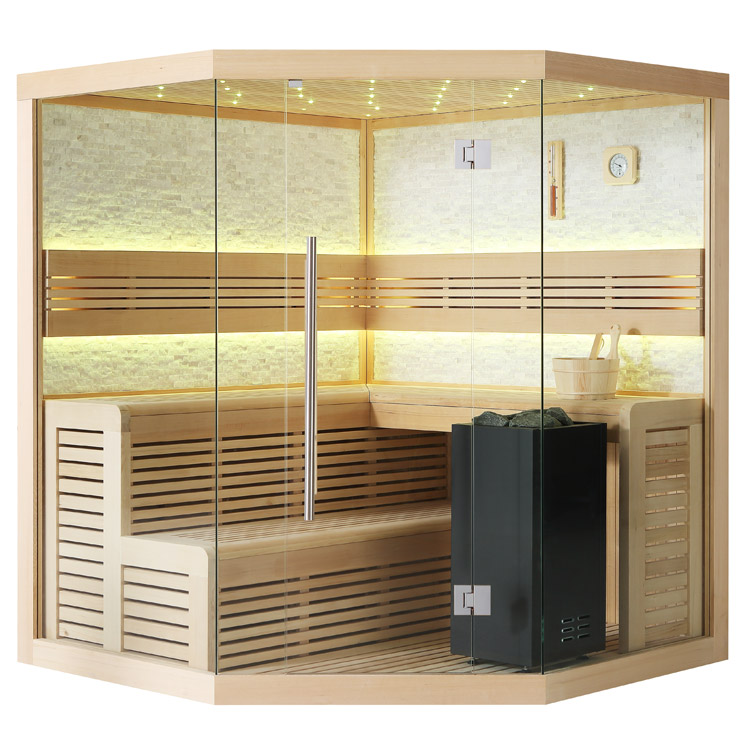 Finse Sauna | Hemlock | 180x180 | 9kW Virta Bi-O | O6656P galerijafbeelding 3